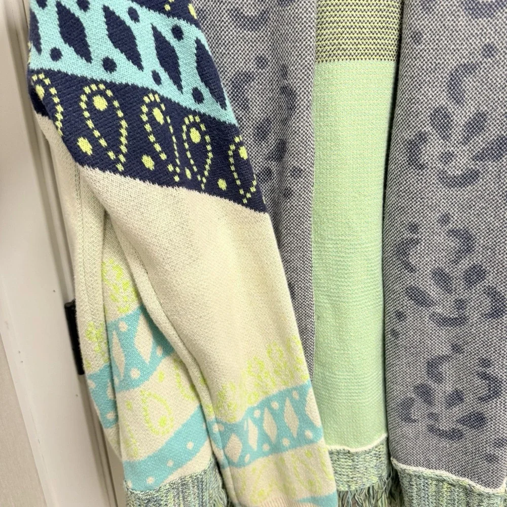 Anthropology Gypsy 05 Global Village Cardigan Fringe Sweater L - Picture 5 of 11